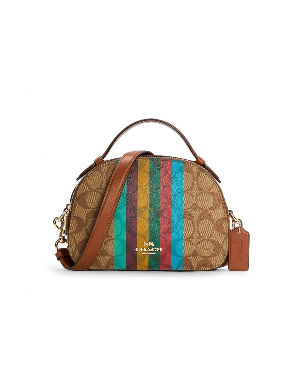Coach Serena Satchel In Signature Canvas with Stripes - Picture 15 of 15
